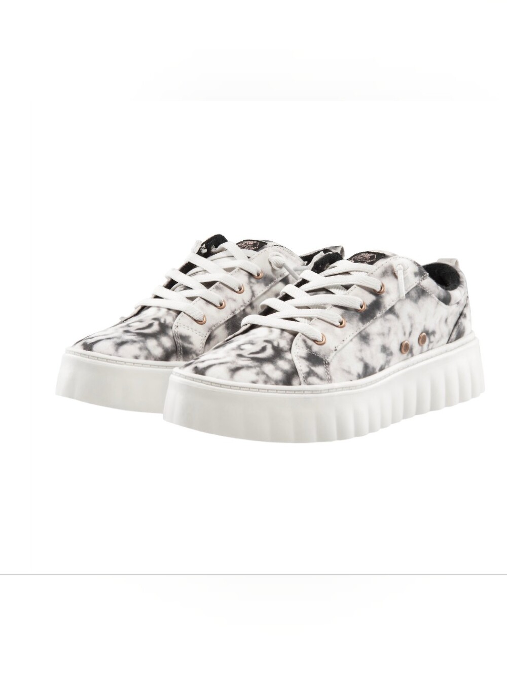 Roxy Sheilahh Tie Dye Platform Sneaker Gray White Size 8 Streetwear Casual Y2K